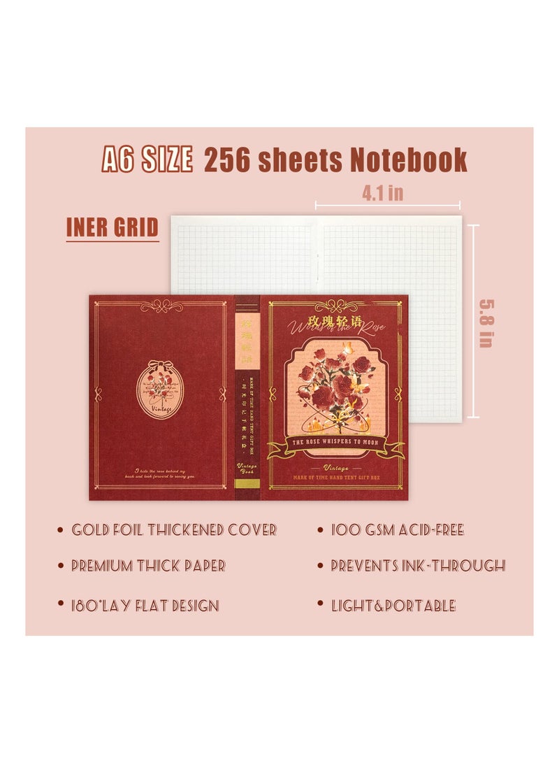 SYOSI Aesthetic Scrapbook Kit for Journaling, Vintage Scrapbooking Supplies Set Bullet Journal Scrapbook Accessory Kit Artistic Scrapbooking Kit Creative Bullet Scrapbook Supplies for Women Kid Teen Girl - Image 2