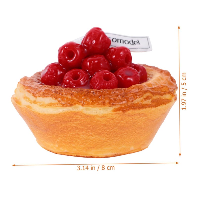 Realistic Red Tart Simulation Model Decorative Food Prop For Bakery Wedding Photography - Image 3