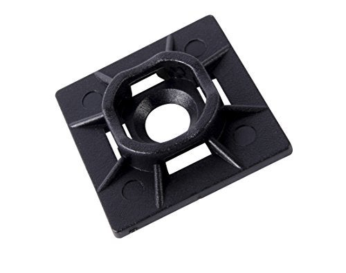 Gardner Bender 45-MBUVB Cable Tie Mounting Base, 1 inch x 1 inch, Screw and Adhesive Back, Electrical Wire and Cord Management, Nylon Zip Tie, 5 Pk, UV Resistant Black - Image 4