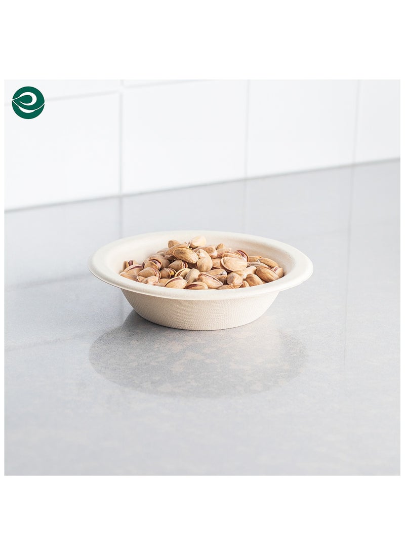 ECO SOUL Bagasse Bowl, 12 Oz Round, 10 Pc (Unbleached)  - Image 2