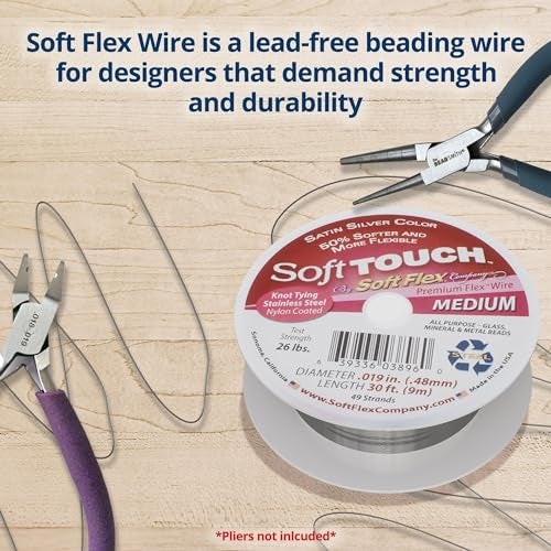 Soft Flex 49 Strand Stringing Wire - Flexible Braided - Medium 0.19 Diameter - Jewelry Making Bead Wire - Satin Silver - Image 4