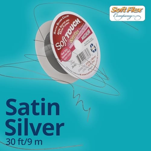 Soft Flex 49 Strand Stringing Wire - Flexible Braided - Medium 0.19 Diameter - Jewelry Making Bead Wire - Satin Silver - Image 5