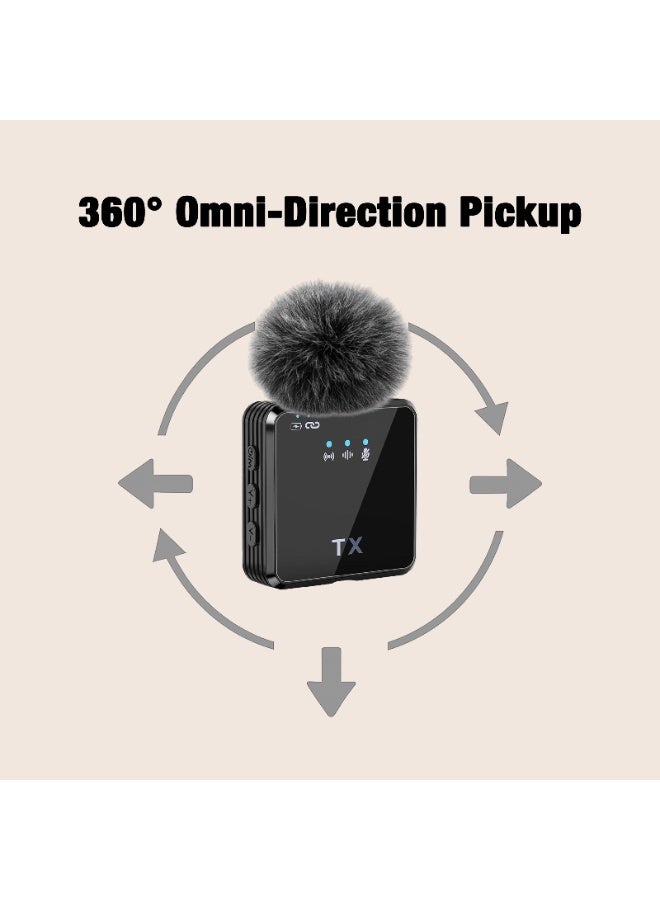 سي جود مجموعة 2 ميكروفون لاسلكي لافاليير، ميكروفون تسجيل مع تقليل الضوضاء، ميكروفون كليب للتصوير والفيديو والفلوج والبث المباشر، متوافق مع الهواتف الذكية والآيفون والأندرويد والكمبيوتر واللابتوب، مثالي للمقابلات وصناع المحتوى والبودكاست - Image 5