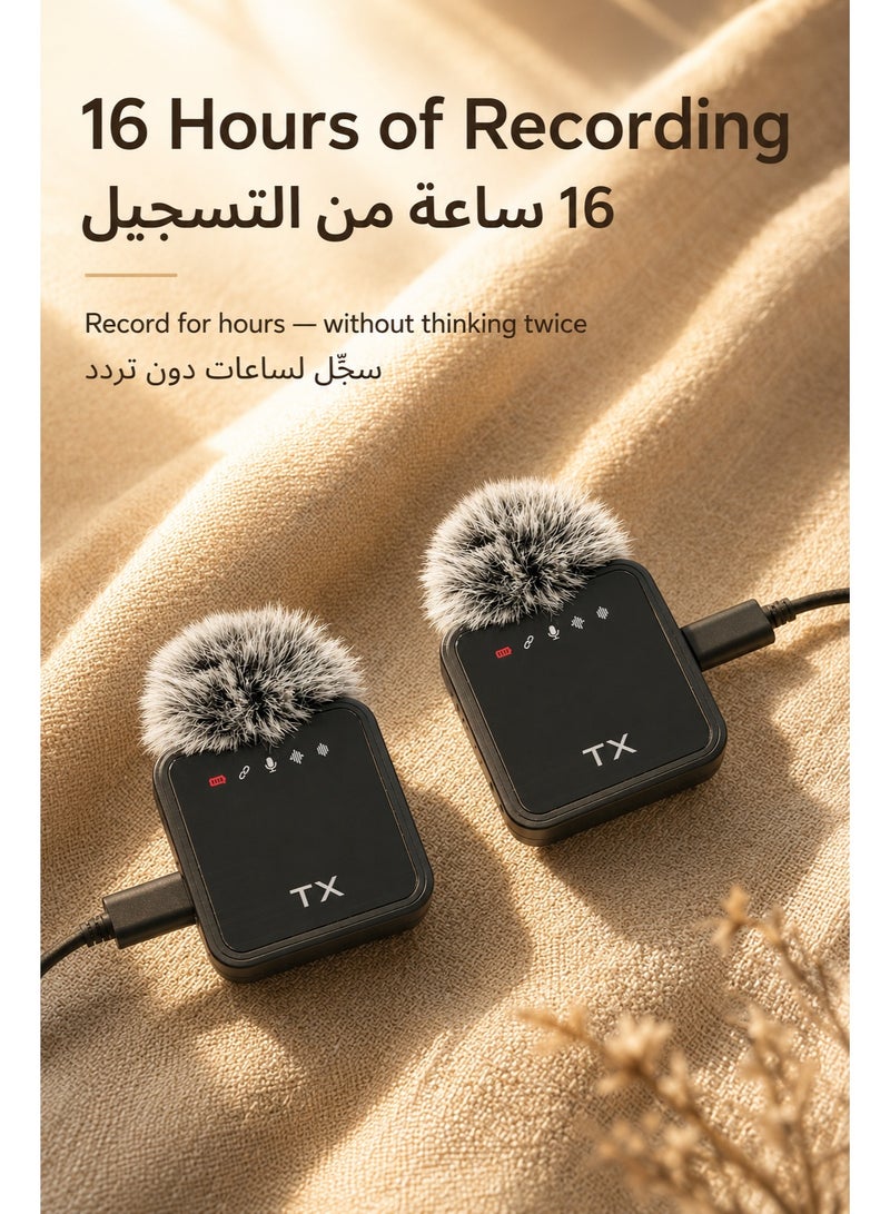 SIGood 2 Packs Wireless Lavalier Microphone, Recording Noise Reduction Clip-on Video Youtube Vlog Tiktok Microphone, Streaming iPhone Android Podcast Wireless Microphone for Interview, lapel Microphone for Content Creators, PC, Vlogging, Laptop - Image 4