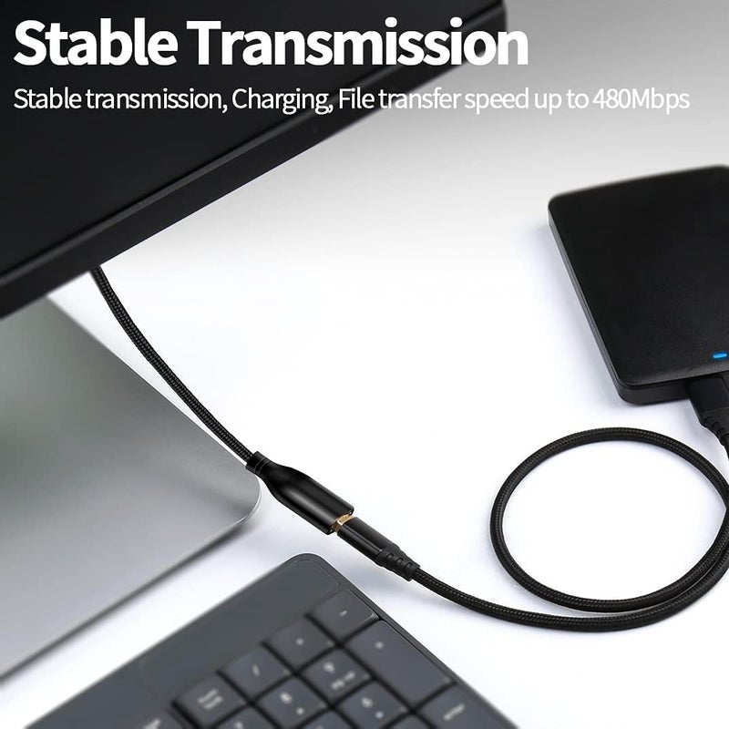 USB 2.0 Extension Cable, 2Pack 10ft a Male to a Female USB Extension Lead for Charging and Syncing - USB Extender for Printers |Cameras|Mouse|Keyboards & Other Computer Accessories Black - Image 5