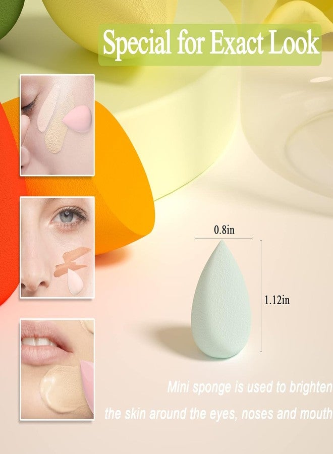 روبي فيس مجموعة إسفنجات مزج المكياج من روبي فيس، إسفنجة ناعمة على شكل بيضة لمزج المكياج للحصول على مكياج خالٍ من العيوب | إسفنجة ناعمة لكريم الأساس السائل والكريمات والبودرة، خالية من اللاتكس، مناسبة للمكياج الرطب والجاف، متعددة الألوان، 4 كبيرة + 3 صغيرة (عبوة من 7 قطع) - Image 3