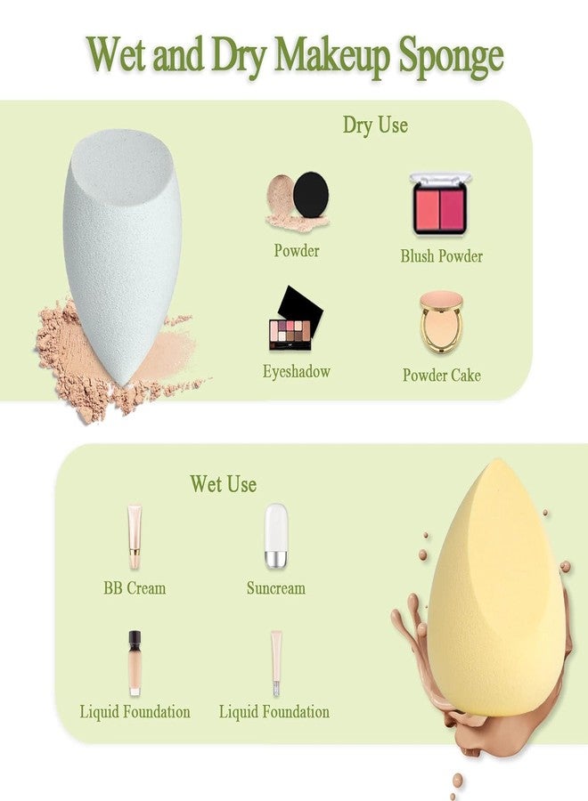 روبي فيس مجموعة إسفنجات مزج المكياج من روبي فيس، إسفنجة ناعمة على شكل بيضة لمزج المكياج للحصول على مكياج خالٍ من العيوب | إسفنجة ناعمة لكريم الأساس السائل والكريمات والبودرة، خالية من اللاتكس، مناسبة للمكياج الرطب والجاف، متعددة الألوان، 4 كبيرة + 3 صغيرة (عبوة من 7 قطع) - Image 4