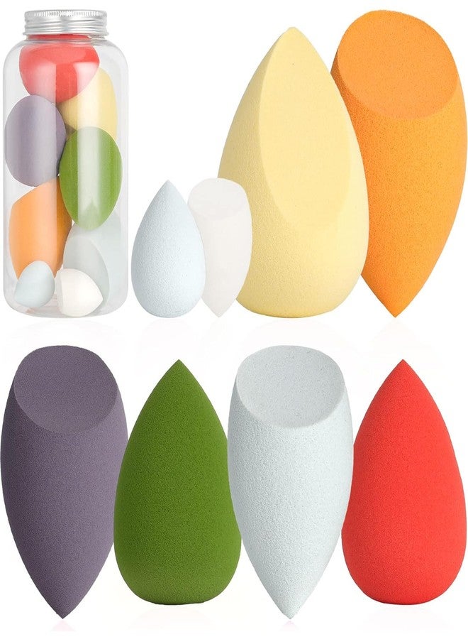 روبي فيس مجموعة إسفنجات مزج المكياج من روبي فيس، إسفنجة ناعمة على شكل بيضة لمزج المكياج للحصول على مكياج خالٍ من العيوب | إسفنجة ناعمة لكريم الأساس السائل والكريمات والبودرة، خالية من اللاتكس، مناسبة للمكياج الرطب والجاف، متعددة الألوان، 4 كبيرة + 3 صغيرة (عبوة من 7 قطع) - Image 1