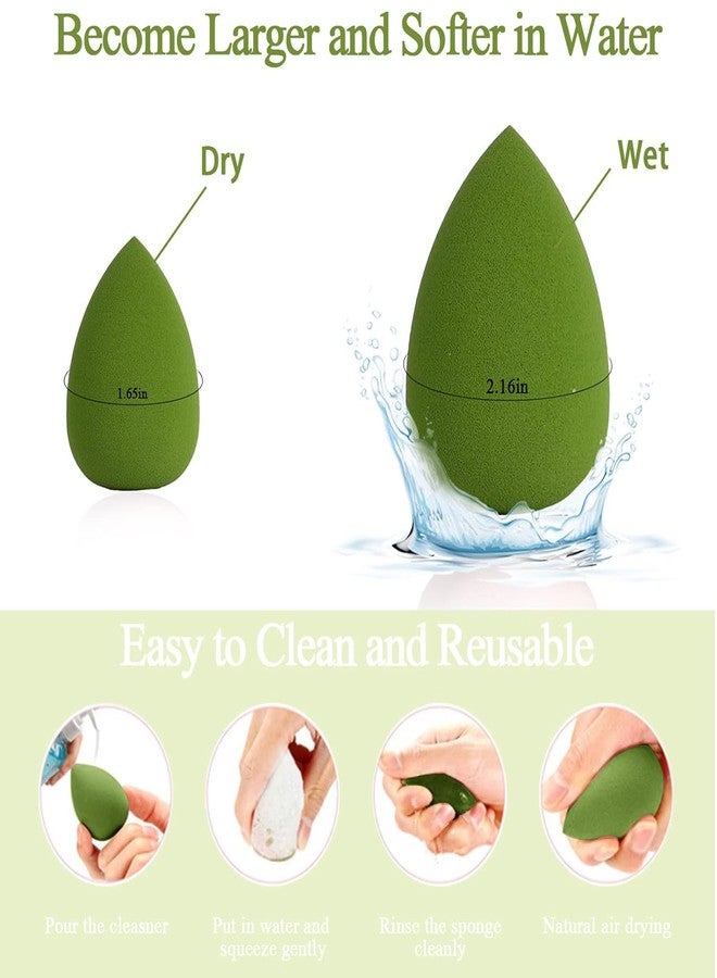 روبي فيس مجموعة إسفنجات مزج المكياج من روبي فيس، إسفنجة ناعمة على شكل بيضة لمزج المكياج للحصول على مكياج خالٍ من العيوب | إسفنجة ناعمة لكريم الأساس السائل والكريمات والبودرة، خالية من اللاتكس، مناسبة للمكياج الرطب والجاف، متعددة الألوان، 4 كبيرة + 3 صغيرة (عبوة من 7 قطع) - Image 5