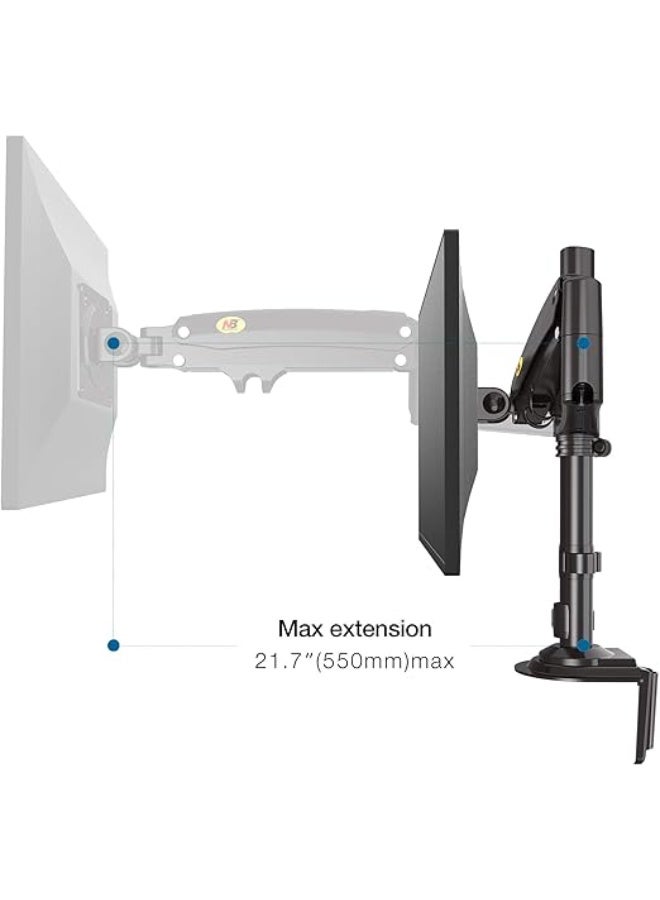 NB North Bayou H160-B Dual Monitor Arm – Adjustable Desk Mount for 17–27 Inch Screens, Holds Up to 19.8 lbs Each, VESA Compatible with C-Clamp & Grommet Base - Image 5