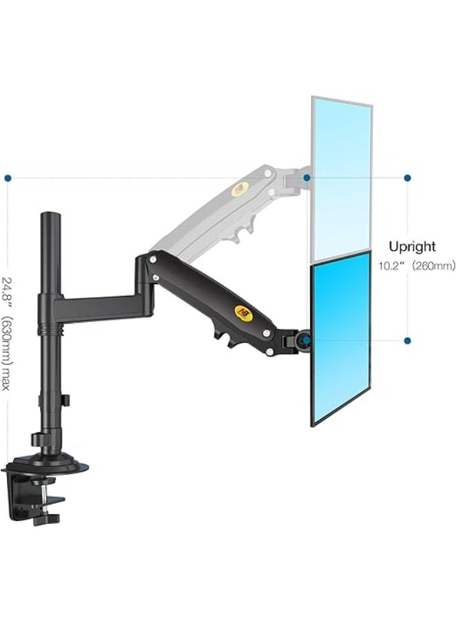 NB North Bayou H160-B Dual Monitor Arm – Adjustable Desk Mount for 17–27 Inch Screens, Holds Up to 19.8 lbs Each, VESA Compatible with C-Clamp & Grommet Base - Image 4