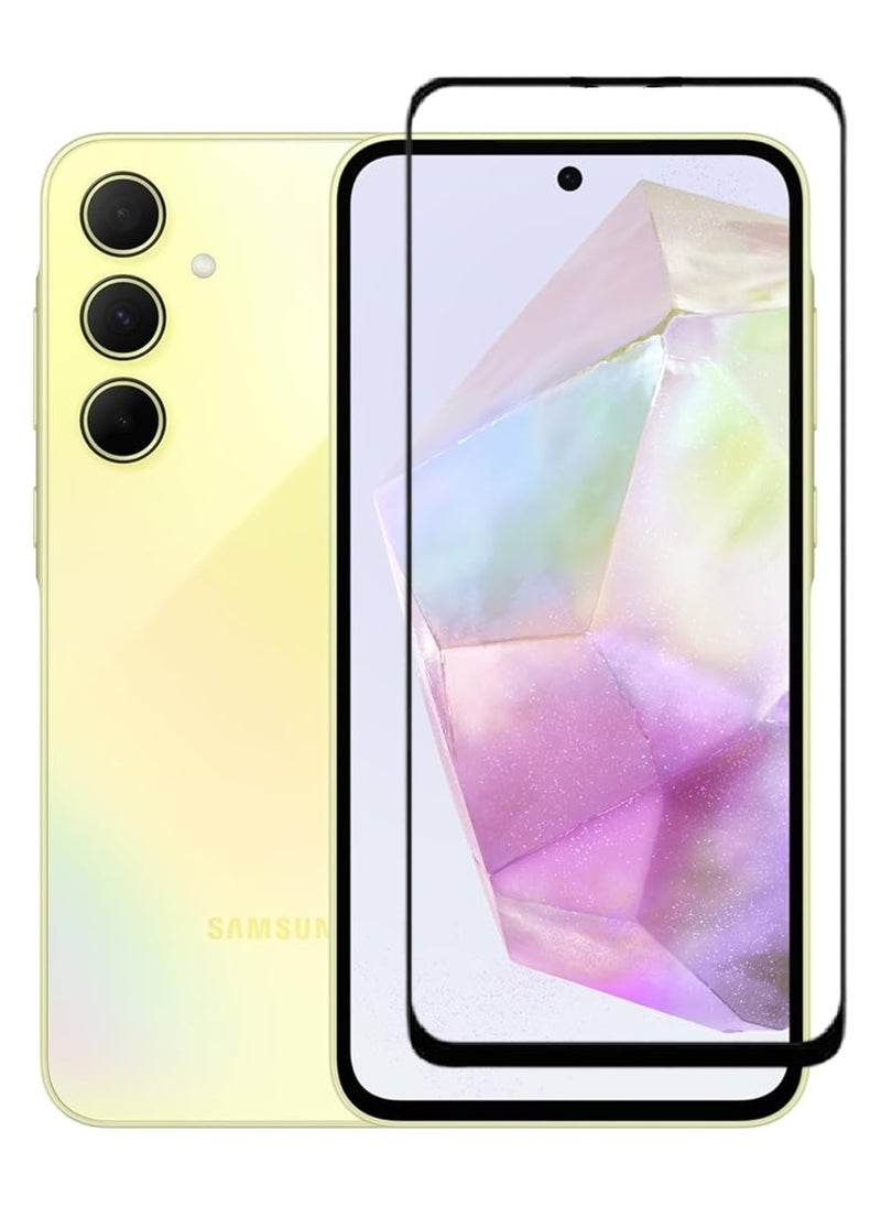 AINA Tempered Glass Screen Protector 5D Designed For Samsung Galaxy A35 Full Glue Edge to Edge Full Screen Coverage And Bubble Free - Image 1