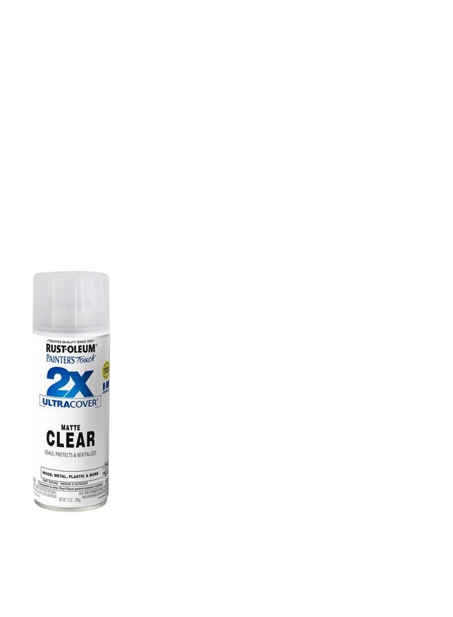 RUST-OLEUM 334022 Painter's Touch 2X Ultra Cover Spray Paint, 12 oz, Matte Clear - Image 2