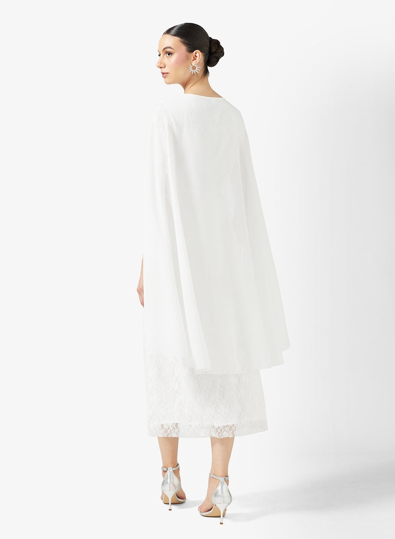 Khizana Cape Style Lace Dress - Image 2