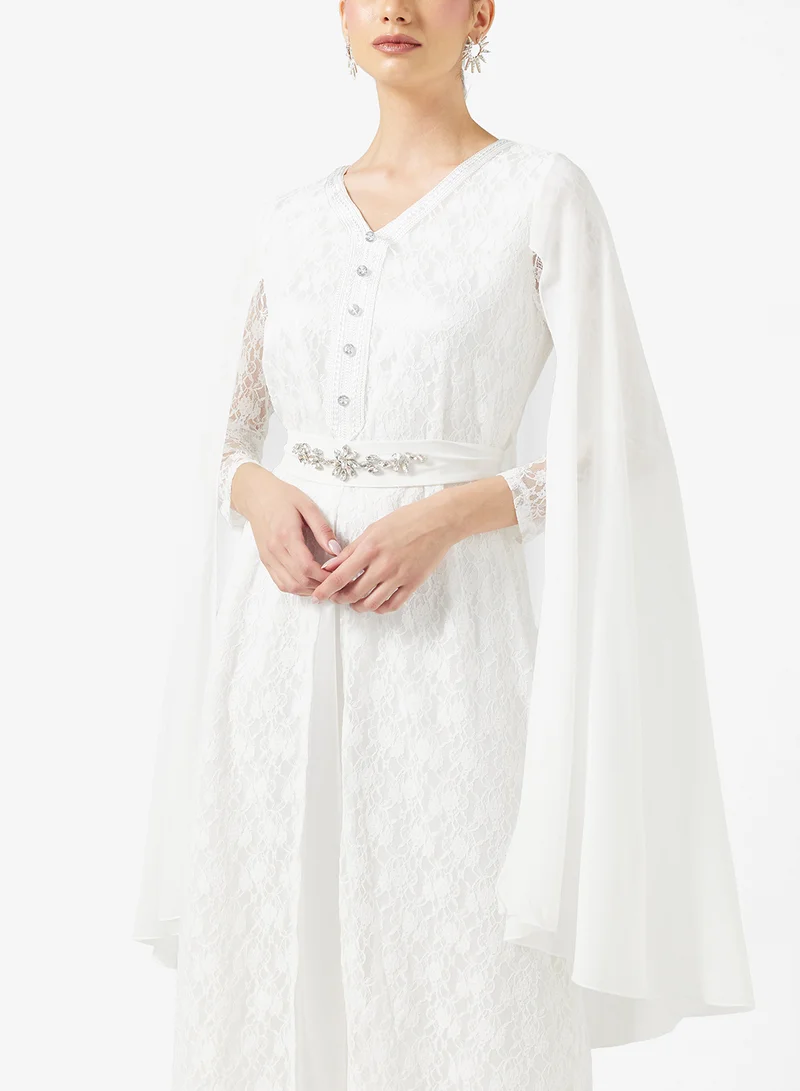 Khizana  Cape Style Lace Dress for Women | Best Price UAE