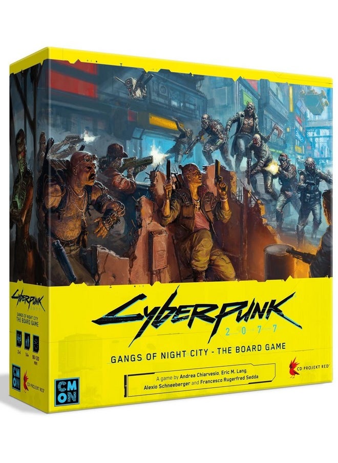 CMON - Cyberpunk 2077: Gangs Of Night City Board Game - Conquer Night City In This Immersive Sci-Fi Strategy Game! Adventure Game, Ages 14+, 1-4 Players, 90-120 Min Playtime, Made - Image 1