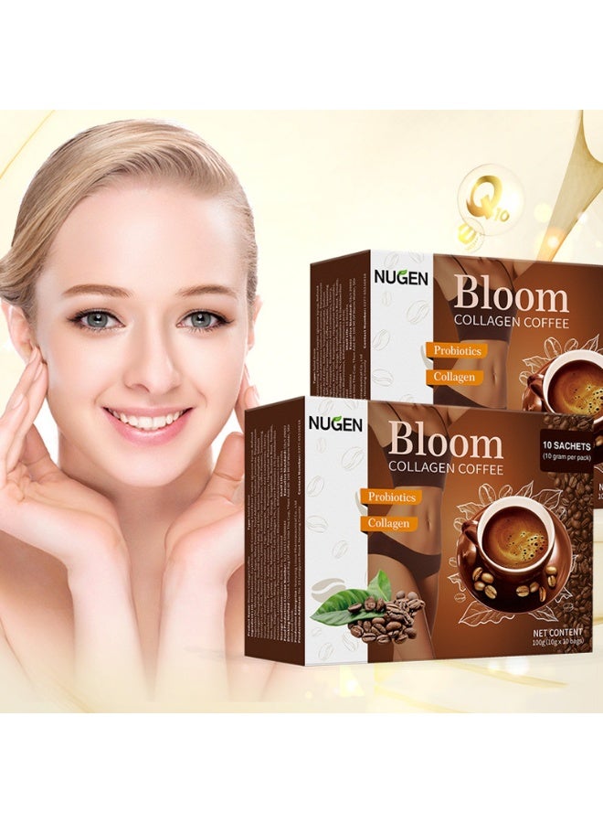 NUGEN Bloom Collagen Coffee 3 Pack 100 Percent Organic With Glutathione For Skin Radiance And Weight Support - Image 3
