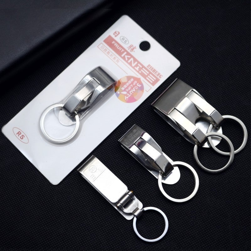 8805 Belt Keychain Men'S Waist Hanging Metal 8802 Single Ring Double Ring Keychain - Image 2