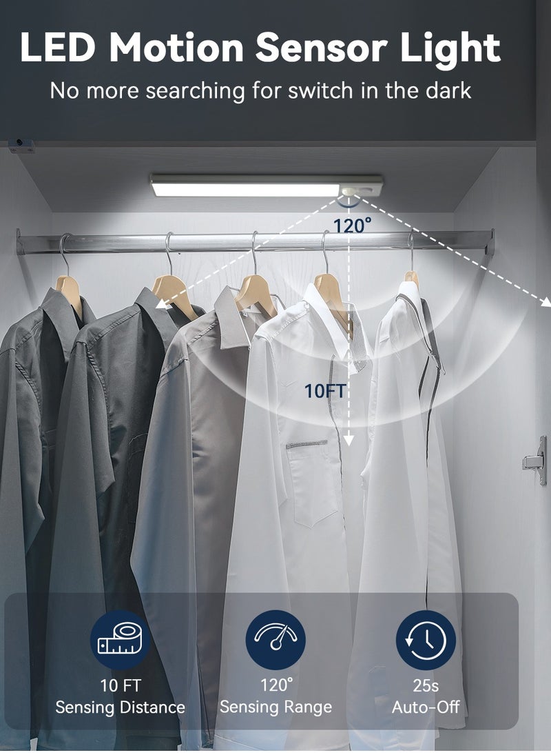 لسغدم إضاءة تحت الخزانة، إضاءة مغناطيسية تحت الخزانة لاسلكية، إضاءة خزانة لاسلكية تحت الخزانة مغناطيسية، إضاءة خزانة مستشعر الحركة LED قابلة للتعتيم (خافتة)، مصابيح خزانة قابلة للشحن 1100 مللي أمبير، مصابيح - Image 3