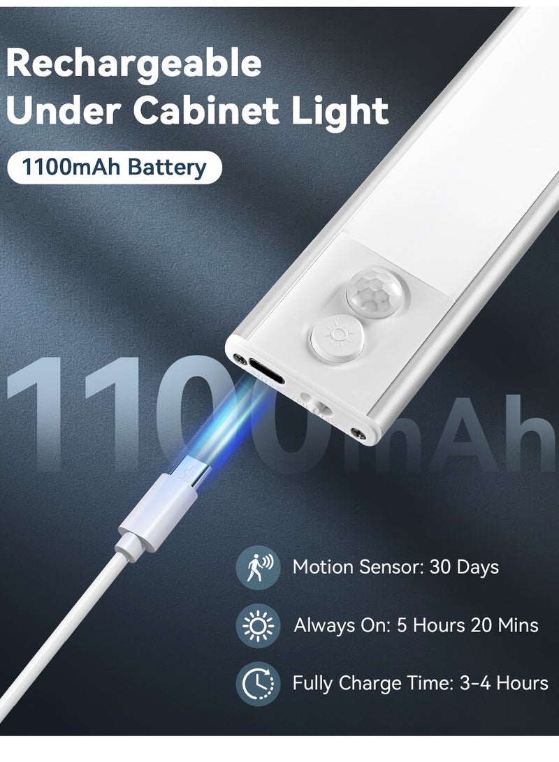 لسغدم إضاءة تحت الخزانة، إضاءة مغناطيسية تحت الخزانة لاسلكية، إضاءة خزانة لاسلكية تحت الخزانة مغناطيسية، إضاءة خزانة مستشعر الحركة LED قابلة للتعتيم (خافتة)، مصابيح خزانة قابلة للشحن 1100 مللي أمبير، مصابيح - Image 5