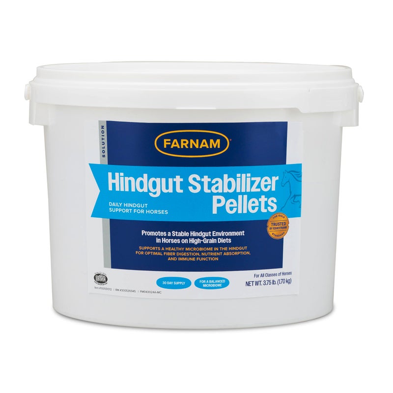 Farnam Hindgut Stabilizer Pellets, Daily Digestive & Immune Supplement for Horses Helps Maintain a Balanced Microbiome for Optimal Digestion - Image 1