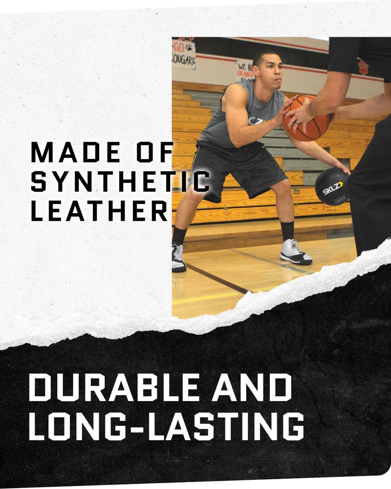 SKLZ Weighted Training Basketball, 29.5" - 3-lb Heavy Training Ball - Black, Quality Faux Leather Construction - Durable & Wear-and-Tear Resistant Dribbling Trainer for Indoor or Outdoor Use - Image 5