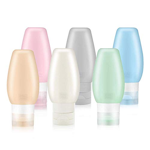 YAMYONE Travel Bottles for Toiletries, Tsa Approved Travel Bottle 3OZ Shampoo Travel Container, BPA Free Leak Proof Travel Tubs Refillable Liquid (Pink) (6 Pack-Pink) - Image 1