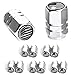 Dsycar 12 Pack Chrome American Flag Valve Stem Cap Aluminum Hexagon Design with Rubber Ring Universal fits Cars Trucks Motorcycles Bicycles Hexagon SilverAmerican Flag - Image 2