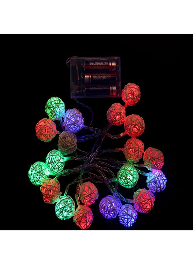Loquat 20 LED Ball String Light With Battery Box Multicolour 35x20x15cm - Image 2