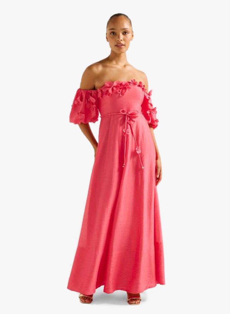 فورايفر نيو فستان ميدي بتطريز الزهور من كورا - Image 4