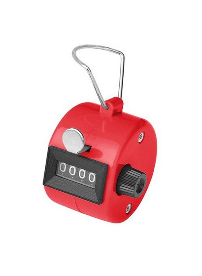 SPHTOEO SPHTOEO 4-Digit Handheld Tally Counter Manual Mechanical Palm Clicker Counter Tracker (Red)  - Image 1
