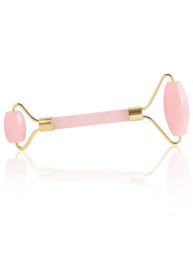 Loquat Jade Facial Massage Roller Pink - Image 2