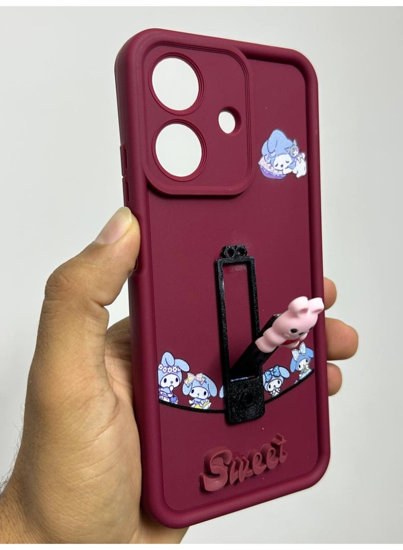 new cartoon-designed back cover with the word "Sweet" on it, compatible with the Realme Note 60X. - Image 3