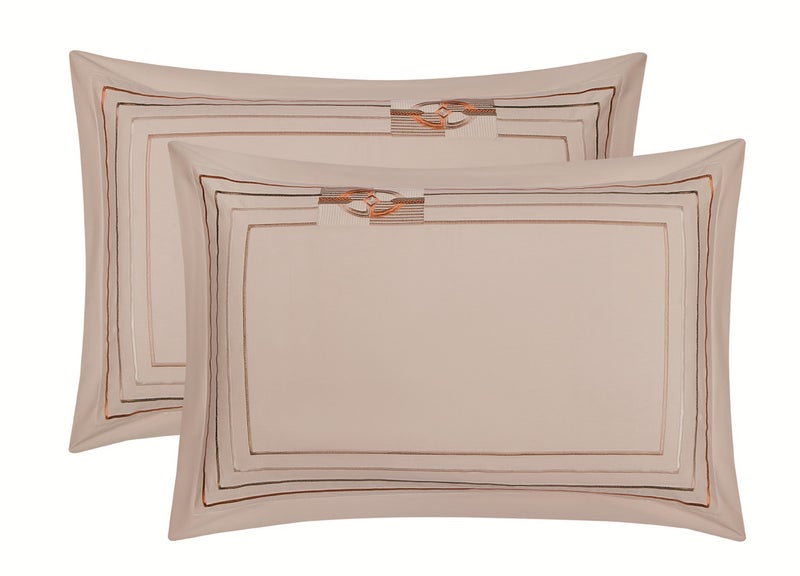 ليفور مفرش صيفي قطن 100% فاخر مناسب لمقاس سرير مزدوج 200 x 200 cm سم من ليفوري مكون من 8 قطع 250 غرزة - Image 3