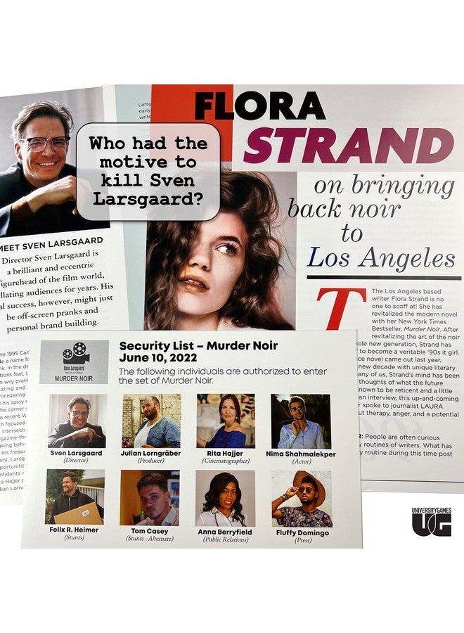 University Games Murder Mystery Party Case Files: Murder Noir for 1 or More Players Ages 14 and Up - Image 5