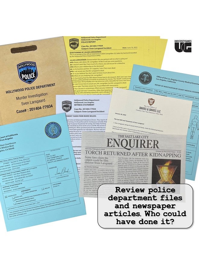University Games Murder Mystery Party Case Files: Murder Noir for 1 or More Players Ages 14 and Up - Image 3