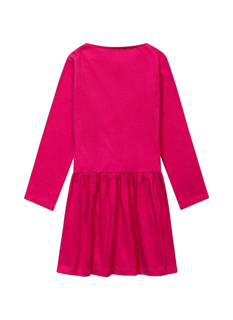 مينوتي فستانان بناتي أطفال بأكمام طويلة وزينة قلب مطبوعة - Image 3