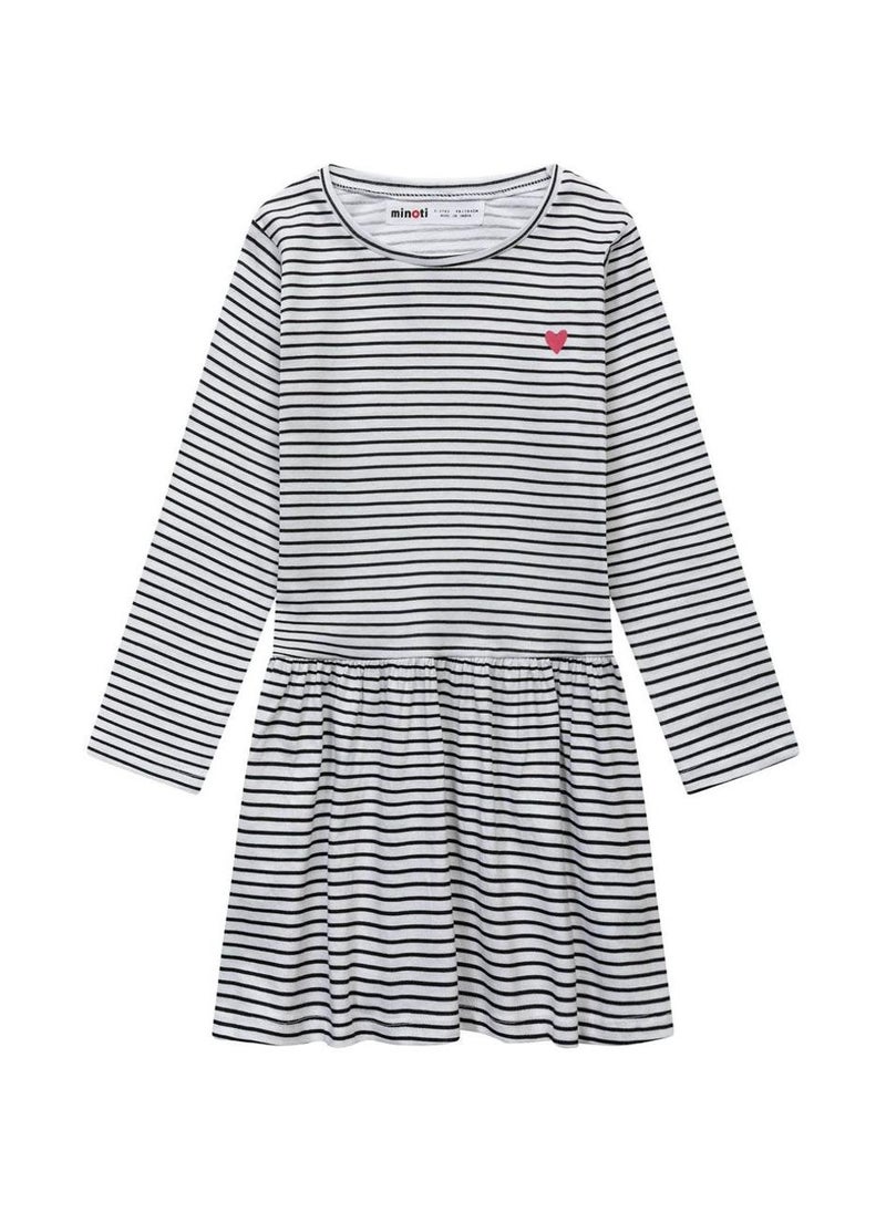 مينوتي فستانان بناتي أطفال بأكمام طويلة وزينة قلب مطبوعة - Image 4