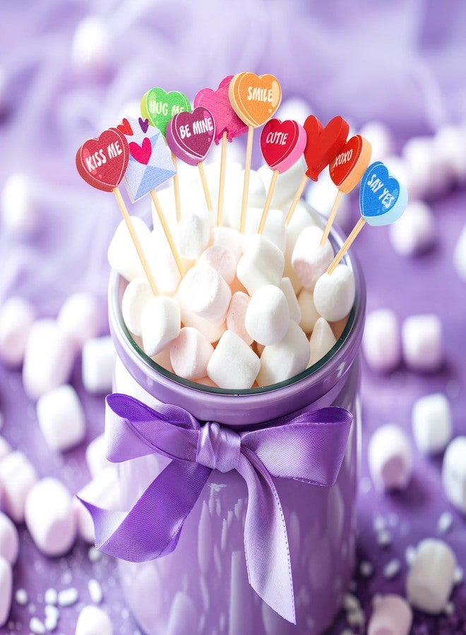 WorldBazaar Valentine's Day Cocktail Picks 200 PCS Hearts Toothpicks for Appetizers Food Fruit Sandwich Sticks Anniversary Birthday Wedding Party Supplies - Image 5
