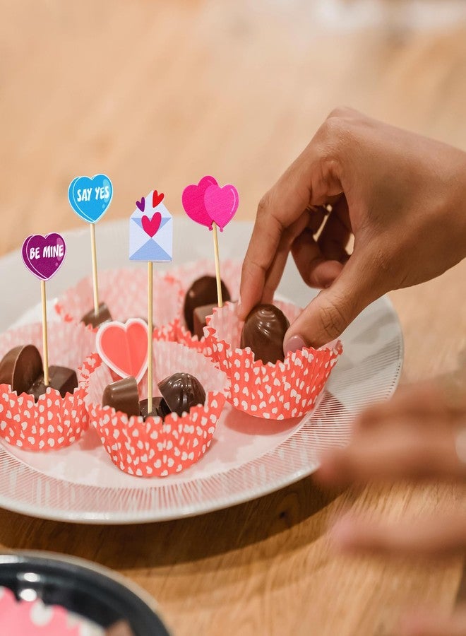 WorldBazaar Valentine's Day Cocktail Picks 200 PCS Hearts Toothpicks for Appetizers Food Fruit Sandwich Sticks Anniversary Birthday Wedding Party Supplies - Image 4