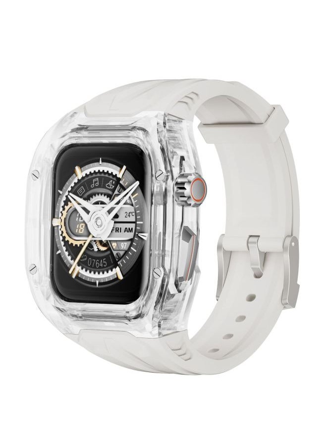 Generic Digital Computer/smart Watch Band Replacement Straps - Suitable For Various Models Styles-Color:Starlight Transparent-Specifications:Iwatch 10th Generation [46mm]  - Image 1