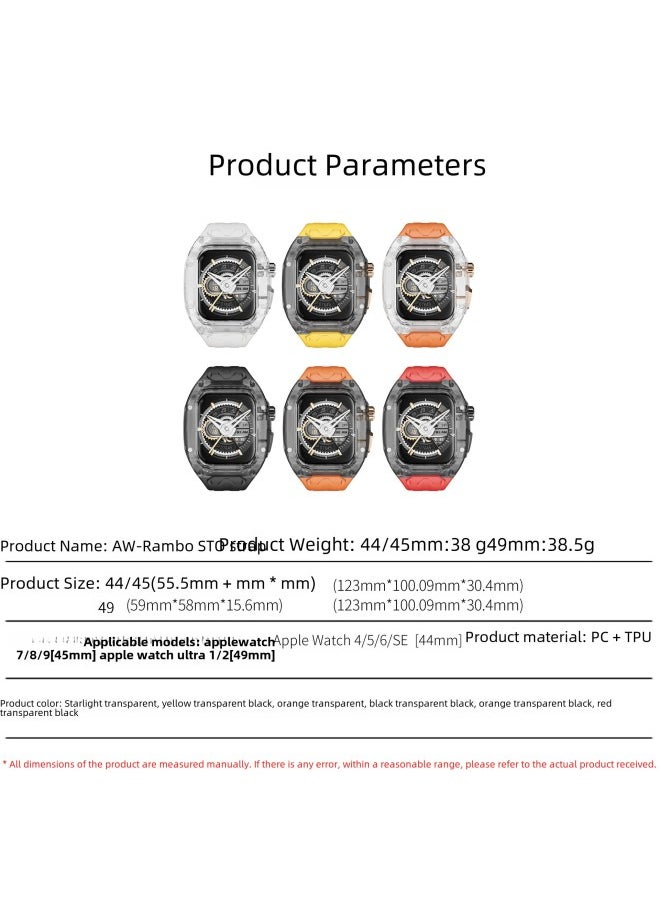 Generic Digital Computer/smart Watch Band Replacement Straps - Suitable For Various Models Styles-Color:Starlight Transparent-Specifications:Iwatch 10th Generation [46mm]  - Image 2