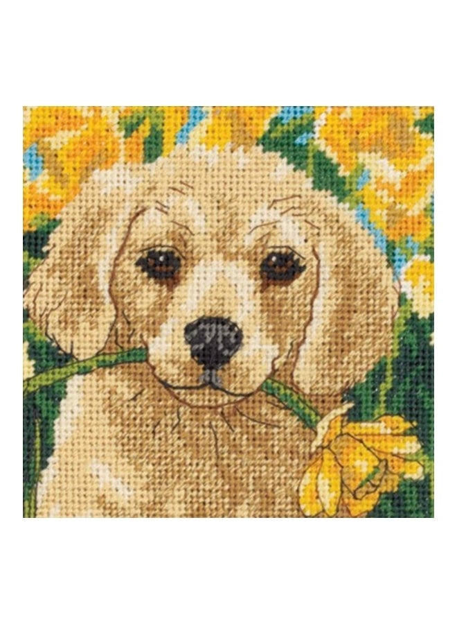 NIBEMINENT Needle Point Kit Yellow/Green/Black 5x5inch