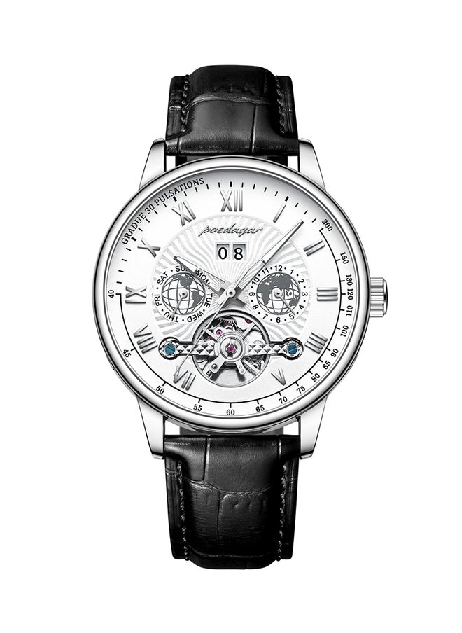 POEDAGAR Leather band Waterproof Casual Watch For Man - 414092 