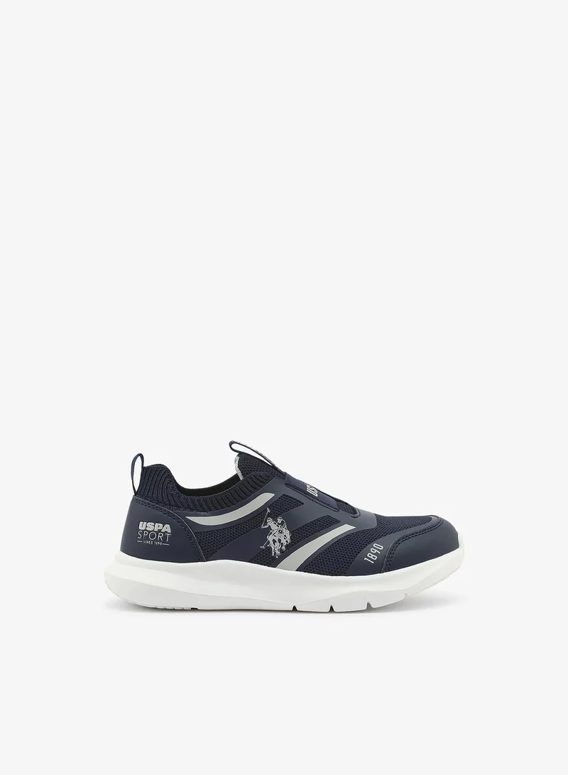 Kids Navy Low-Top Casual  Slip On Sneakers - Sleek Everyday Style and Comfort for Effortless Wear