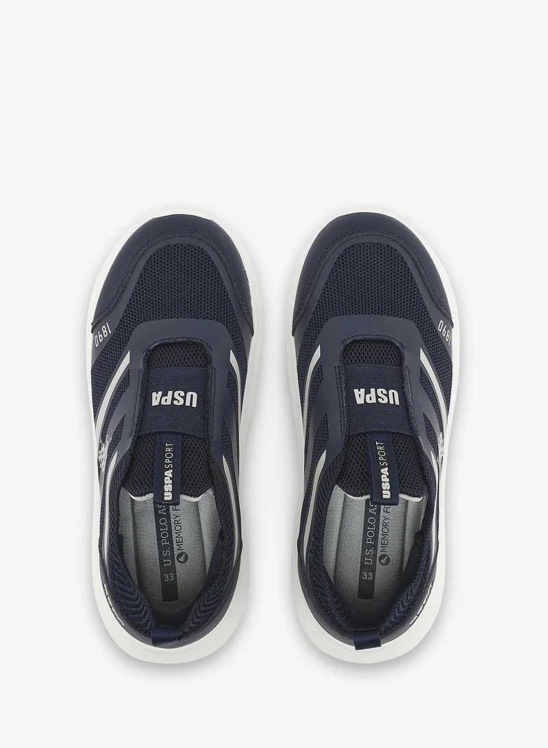 U.S. Polo Assn. Navy Kids Navy Low-Top Casual  Slip On Sneakers - Sleek Everyday Style and Comfort for Effortless Wear for Kids | Best Price UAE