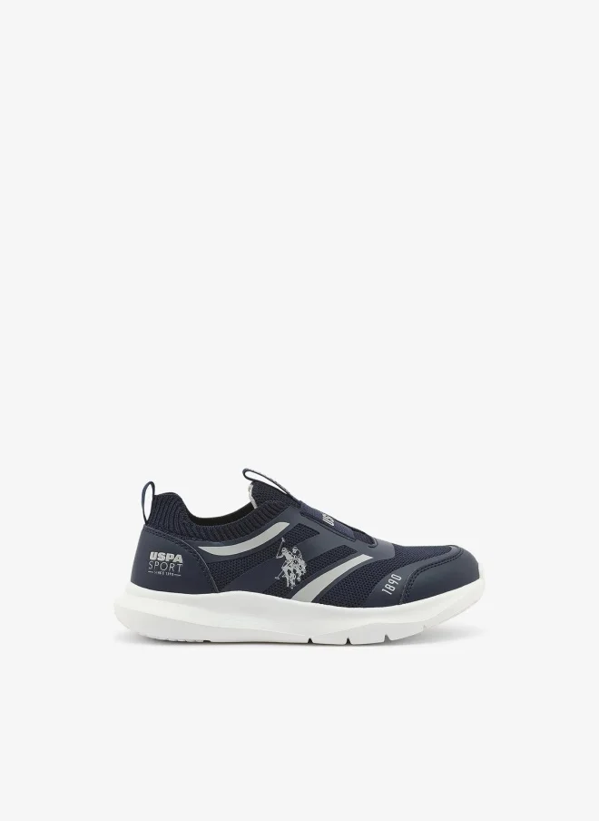Kids Navy Low-Top Casual  Slip On Sneakers - Sleek Everyday Style and Comfort for Effortless Wear
