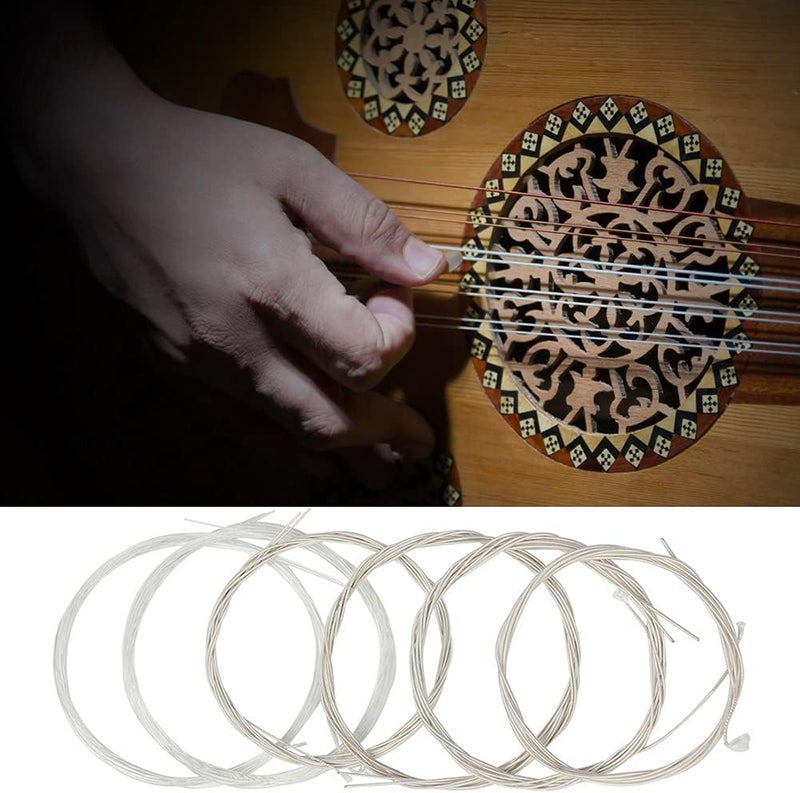 Oud Strings Set, Clear Nylon + Silver Plated Copper Alloy Oud Strings Set Replacement Accessory for Ouds Accessory Parts (11strings) - Image 5