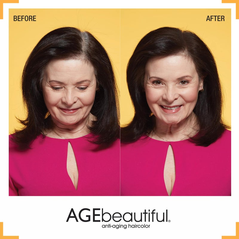 AGE beautiful Root Touch Up Hair Color Spray | Touch-Up Gray Concealer | Temporary Cover Up | Adds Volume & Covers Thinning Patches | Water, Sweat, Stain Resistant | Medium Brown | 2 Fl Oz - Image 5
