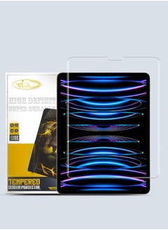 Pure Vision Series Curved Edges Full Coverage Anti-Reflection HD Tempered Glass Screen Protector For Apple iPad Pro 12.9 2022 Clear